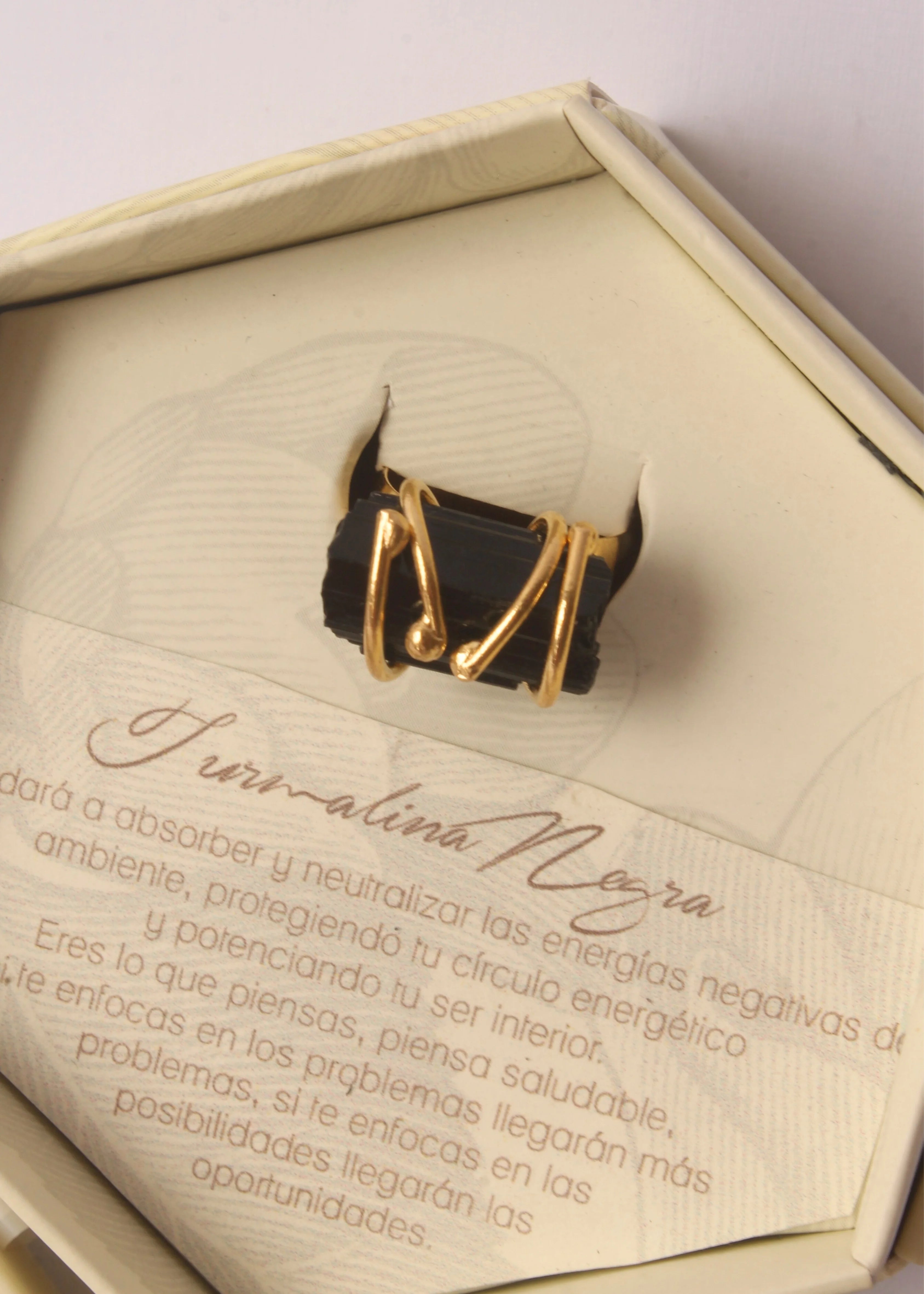 Anillo Turmalina Negra
