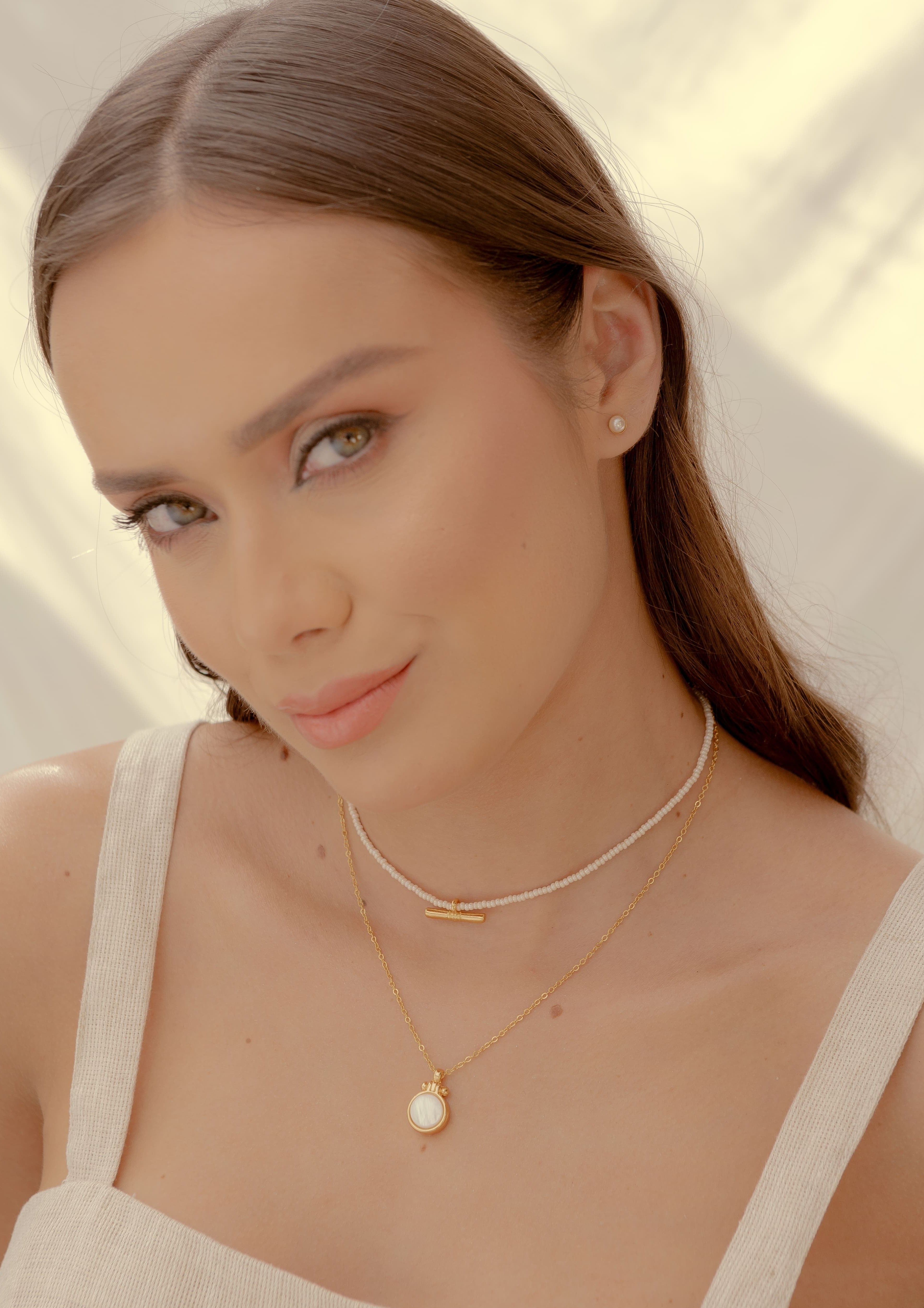 Juego Collar & Choker Serenidad (Set Collares + Aretes)