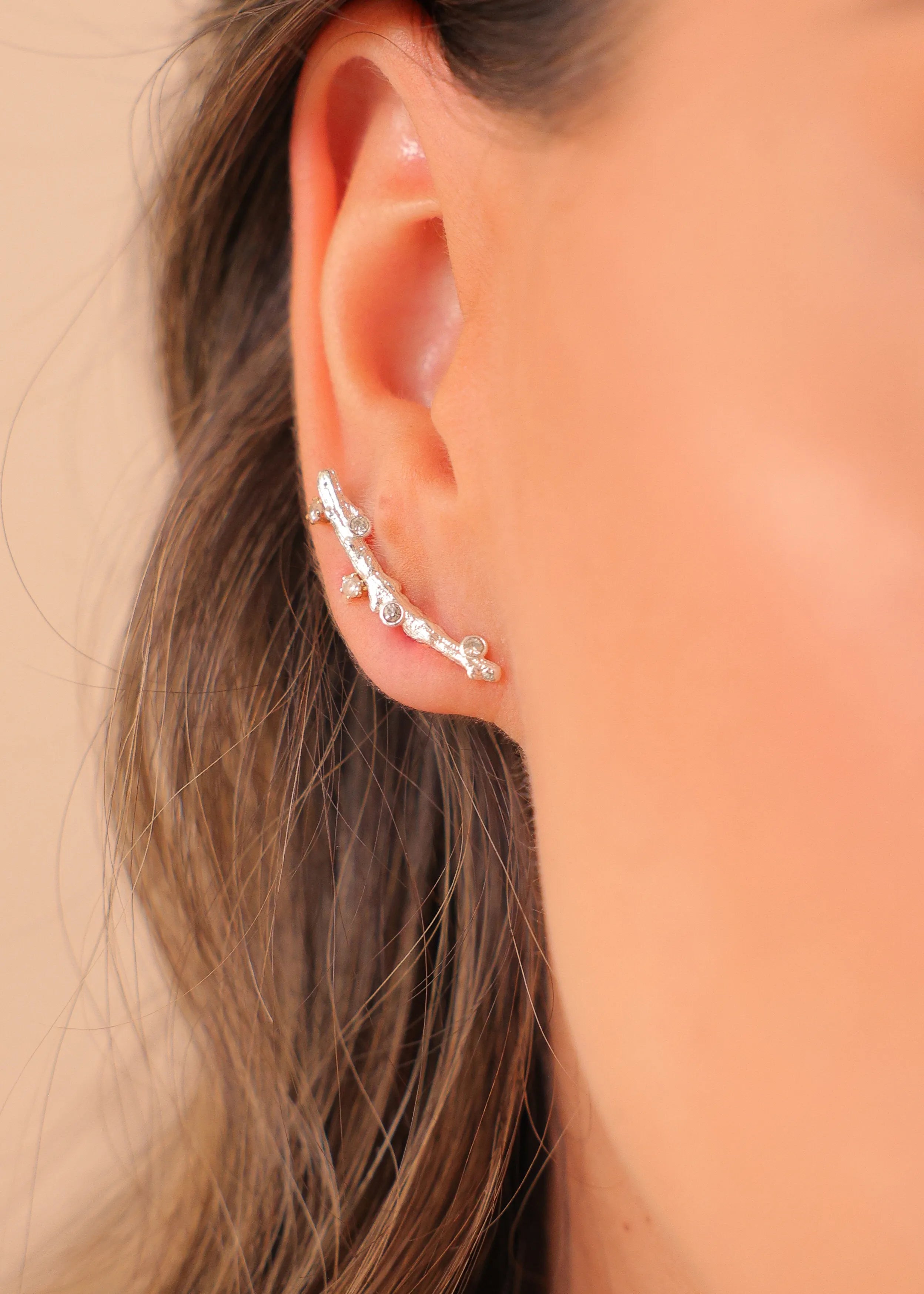 Aretes Raíz de mi Historia Plata