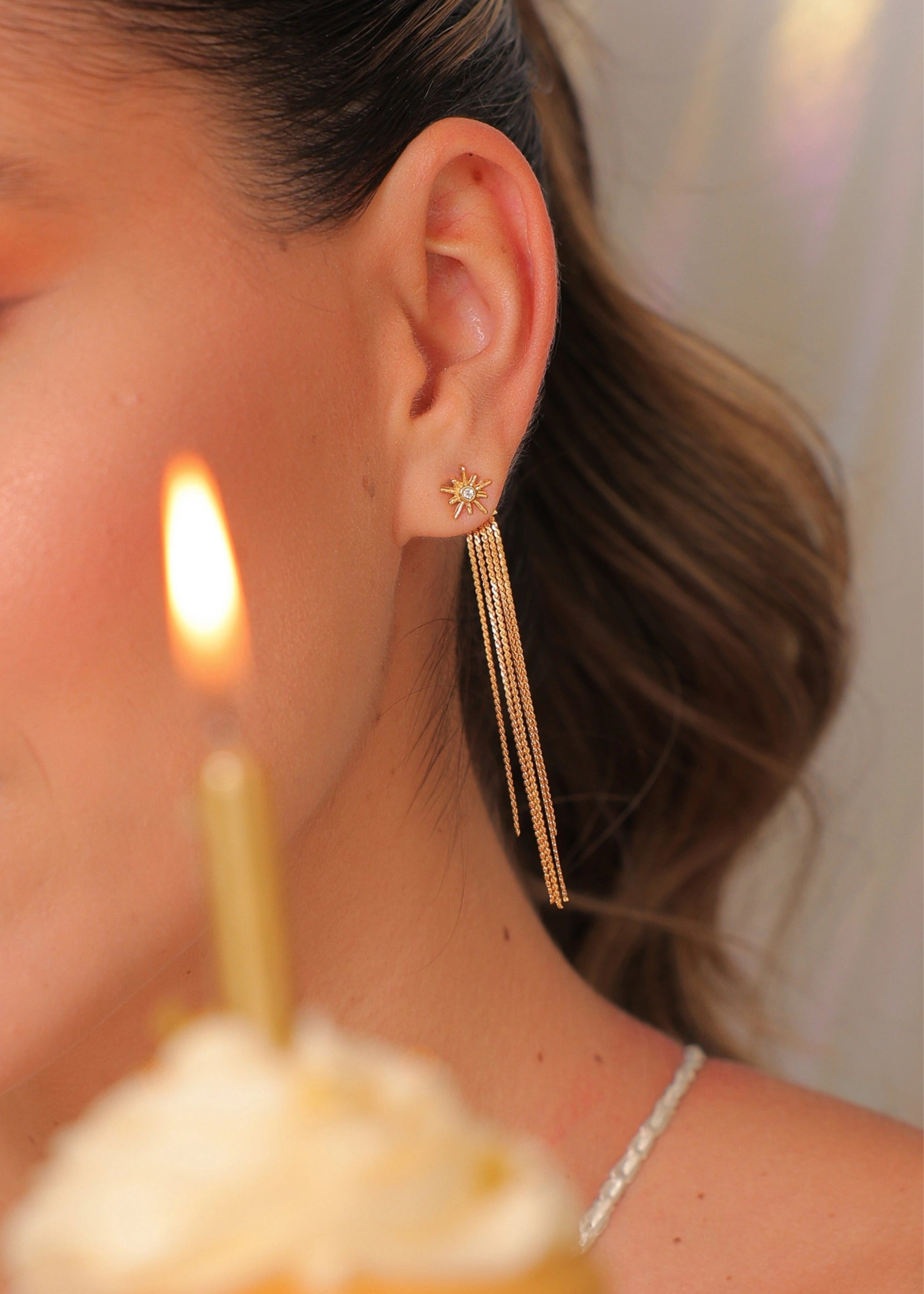 Aretes Intercambiables: Pide un Deseo Oro