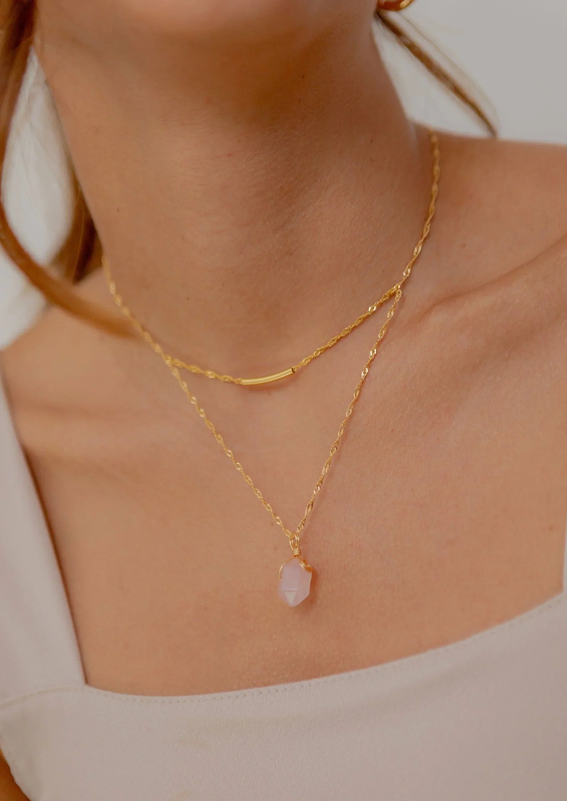 Collar Cuarzo Rosa - Piedra del Amor Incondicional