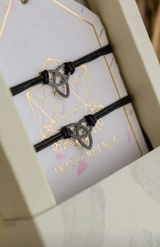 Pacto Amar, Honrar y Proteger (Set x 2 Pulseras) - (personalizado) Negro / Negro