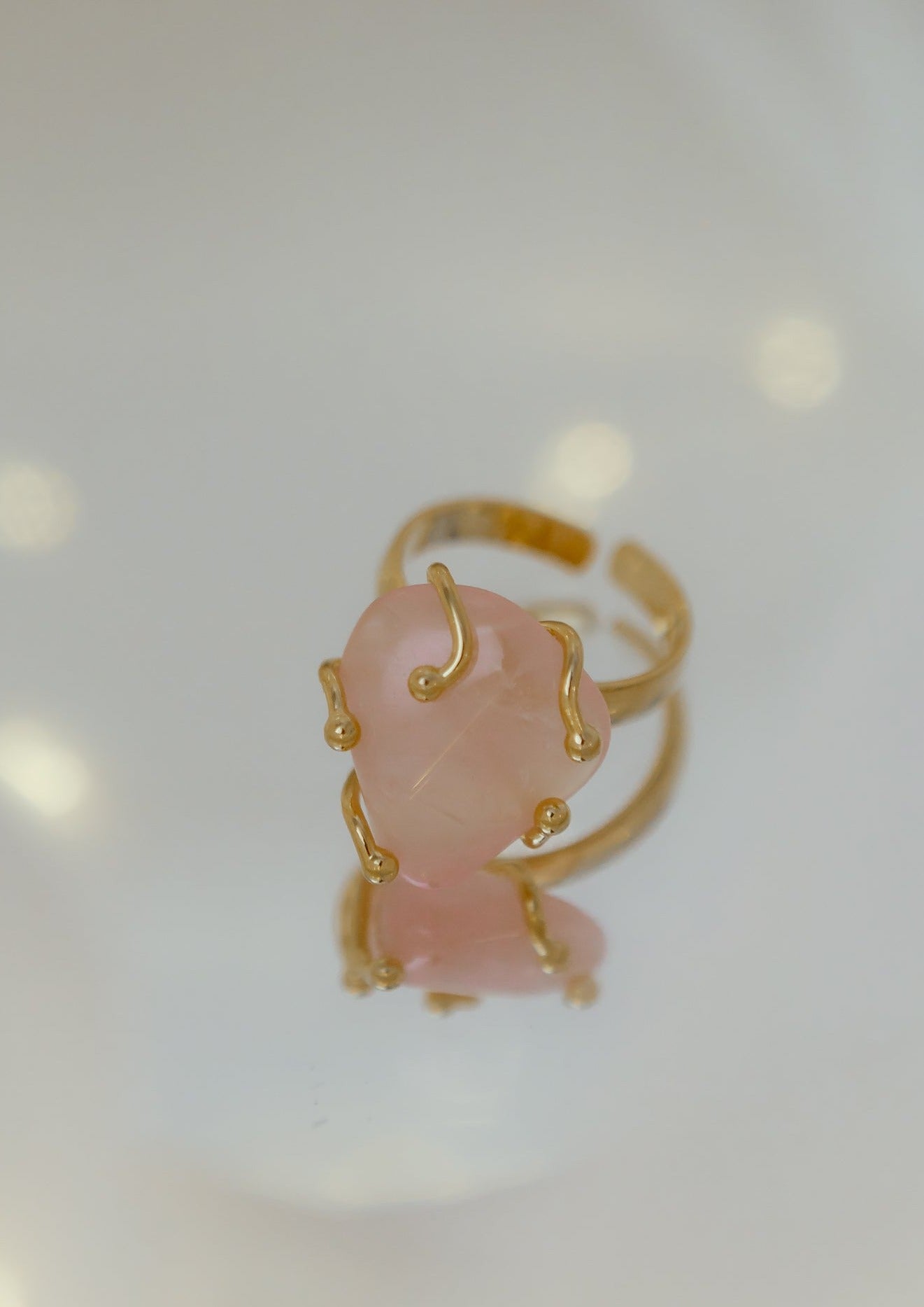 Anillo Cuarzo Rosado - Piedra del Amor
