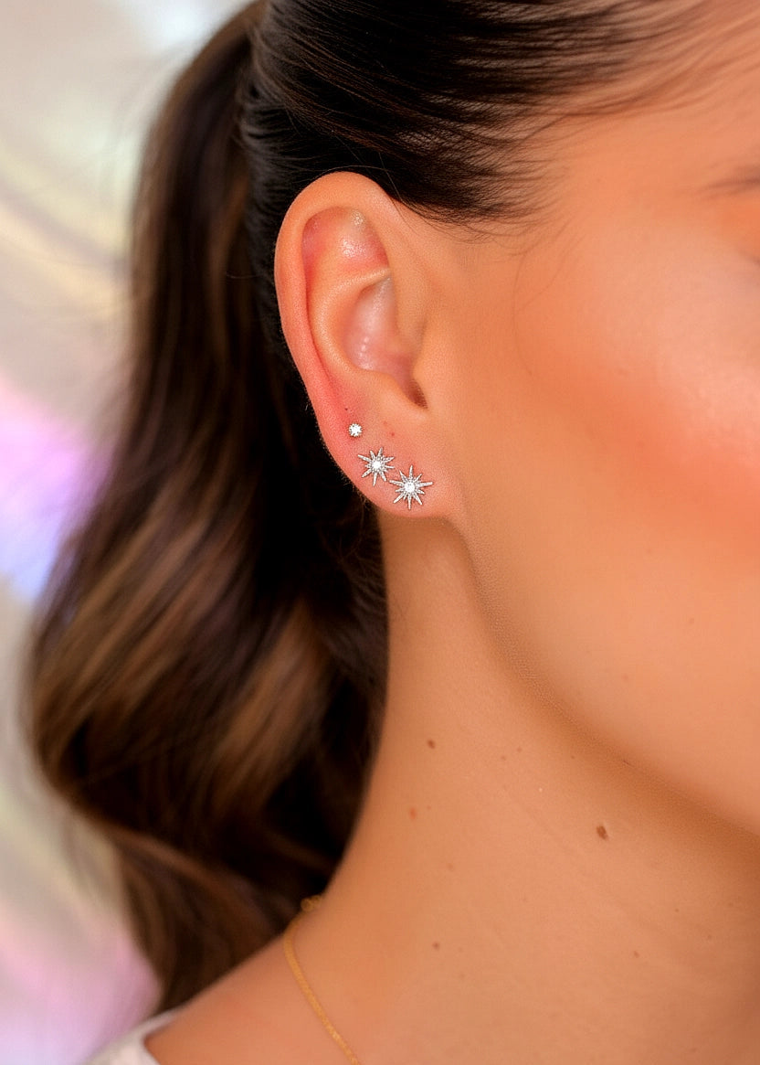 Aretes Intercambiables: Constelaciones Plata