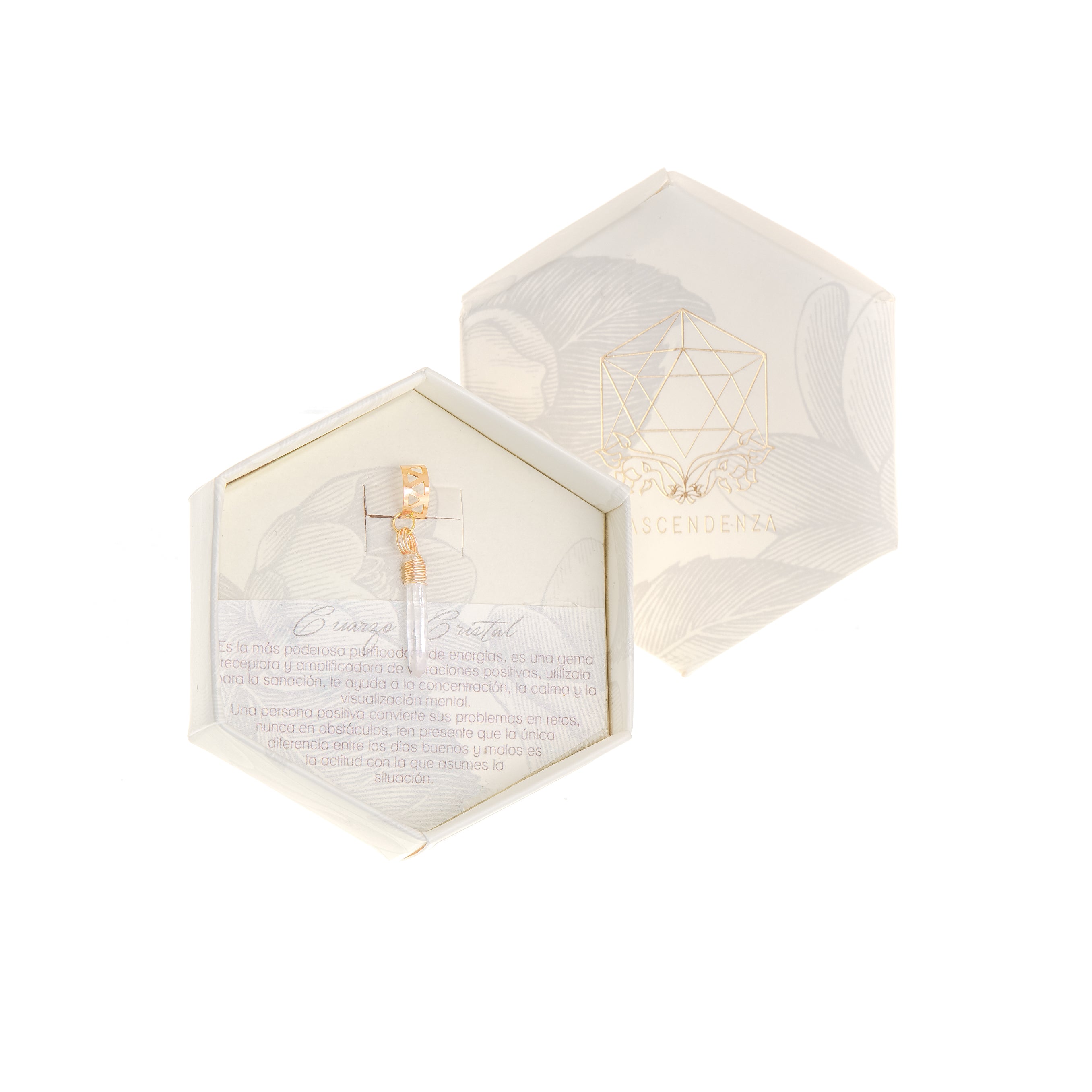 Arete Earcuff Cuarzo Cristal