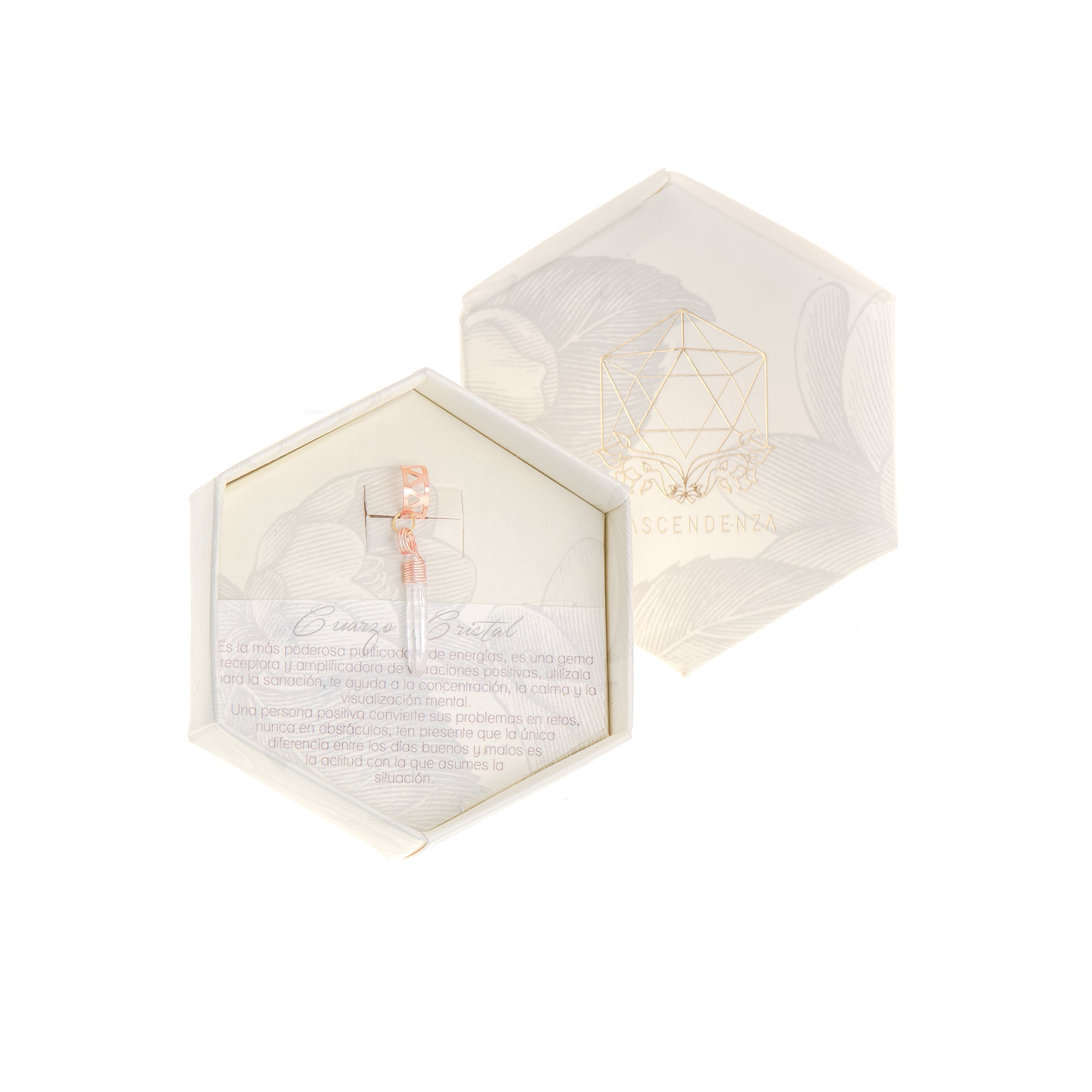 Arete Earcuff Cuarzo Cristal