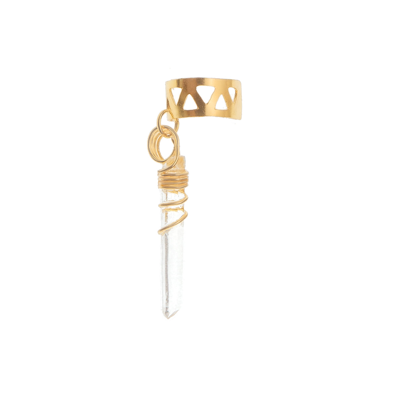 Arete Earcuff Cuarzo Cristal